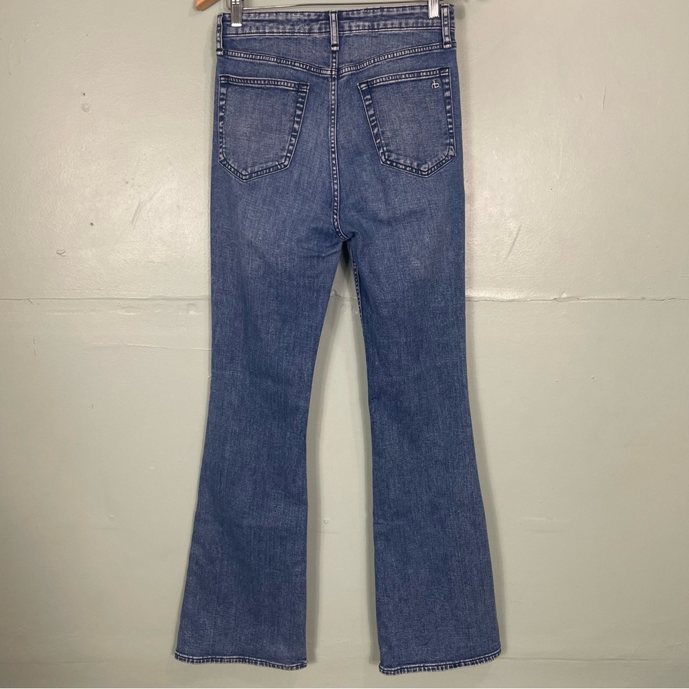 Rag & Bone Casey High Rise Flare in Malibu Blue Women Sz 27 - Picture 7 of 11